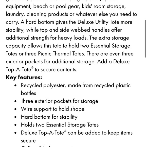 Thirty-one Deluxe Utility Tote in Evergreen Plaid - Picture 8 of 8